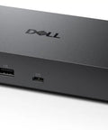 Thunderbolt 5 Smart Dock With 300w Pd Powers Quad 4k 60hz Screens Includes Hdmi And Displayport Cables close-up view showing USB ports and sleek design.