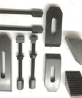 Rock-Solid 24 Piece M6 Clamp Kit for Rotary Tables and Milling Beds, epoxy black finish, rust resistant components displayed