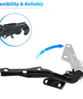 Front Hood Hinge Pair For Subaru Legacy Outback 2015 2019 And Ascent 2019 2023, close-up of black metal hinge