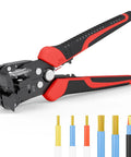 Self Adjusting Wire Stripper 3 In 1 Automatic Tool For 9-20 AWG Cables showing cutting and stripping positions