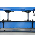 Front view of Heavy Duty 50 Ton Hydraulic Press Brake Bender For Metal Fabrication 220V Three Phase Two Cylinder 51 And A Quarter Inch Blade