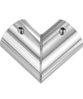 Six Pack Stainless Steel Structural Pipe Connector Set For 1 Inch 25mm OD Pipe, 90 Degree Two Way Fittings front view