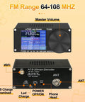 Front view of Portable SDR Radio Receiver With Si4732 All Band Shortwave 4.17 Update WiFi CW RTTY Decoding Morse Code Dope DIGI FT8