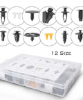 Dope 250 Pieces 12 Sizes Car Door Clip Fastener Kit With Push Retainer Clips And Buckles For Panel Trim Bumpers Mudguards Replacement Fits Ford Toyota Nissan Honda And More, 12 sizes in storage box