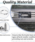 Front License Plate Mounting Bracket With Hardware And Zip Ties Universal Vehicle Tag Frame Kit with stainless steel ties and screws