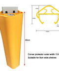 Built Tough Bright Yellow Column Protectors For Parking Garages And Warehouses Durable Pvc Square Post Guards 13.6cm width, 60cm height.