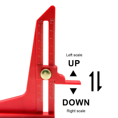 Precision ABS Aluminum Alloy Height Gauge for Woodworking Projects displaying measuring scales and adjustment knob.