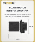 Image of Toyota Tacoma Blower Motor Resistor 973-582 Replacement For Manual AC Control showing dimensions of 3.51 x 2.68 inches