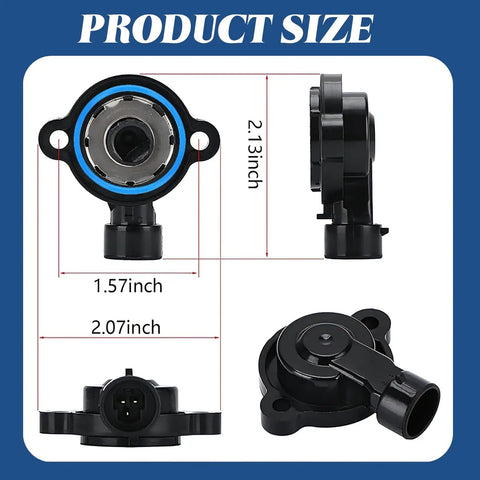 Two Pack Idle Air Control Valve IAC And Throttle Position Sensor TPS For GM Vehicles Buick Cadillac Chevrolet Pontiac Easy Install Replacement Set, Durable, Smooth Idle, Accurate Throttle Response, Fits Multiple Models - product size dimensions shown on image