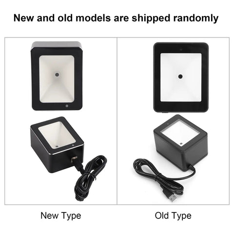 Comparison of new and old Hands Free 2D Barcode Scanner With Omnidirectional 360 Degree Reading USB Desktop CCD CMOS Image Processing