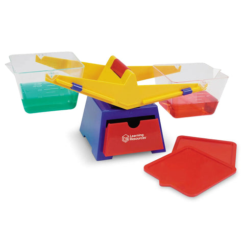 Primary Bucket Balance Teaching Scale For Kids Hands On STEM Learning Tool With Removable Buckets and lids for measurement practice