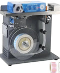 Top Tier Semi-Automatic Labeling Machine For 90 Degree Corner Sealing with adhesive tape reels for fast packaging.