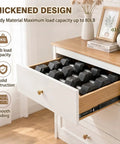 Buttery Smooth Soft Close Drawer Slides 8 Inch full extension shown with weights inside a white drawer.