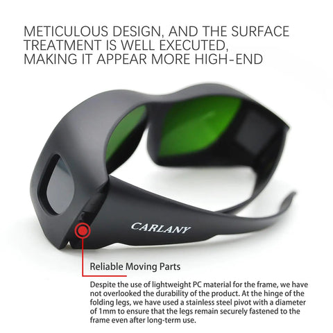 OD 5 Plus IPL Safety Glasses With 200 To 2000 Nanometer Broad Spectrum Absorption UV400 Blocking No Fog Lightweight Frame