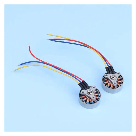 Two Beefy RC Drone Motor 15000KV for One S Two S Seven Point Four Volt Flight 14mm shaft with wires, dynamic balance design.