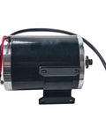 Mean Torque 48V 1000W Brushed DC Motor with 12mm Shaft and Mount Base viewed from side