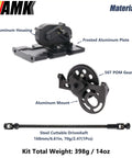 1 By 10 Scale RC Crawler Transmission Kit Beefed Up With Thirty Percent Overdrive Gearbox And Three Driveshafts For Axial SCX10 II Element Enduro DIY LCG Chassis Black showing aluminum housing and steel driveshaft.