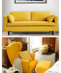 Yellow sofa and armchair with 10 Inch Round Solid Wood Furniture Legs Replacement Set Of 4 In Dark Brown Espresso Finish