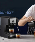 Compact Espresso Machine With 20 Bar Pressure For Creamy Cappuccinos And Lattes 1250W Pro Grade Brew Frothing Milk Foam Steam Nozzle