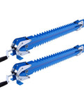 41 Inch Panel Clamps Set of 2 for Woodworking, Adjustable Four Way Steel Clamps for Tables Benchtops Cutting Boards Tabletops and Cabinet Making, Pro Grade Glue Ups, Warp Resistant, Heavy Duty Clamping Tools for Perfect Joints. blue steel panel clamps set of 2