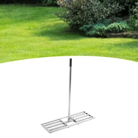Stainless Steel Telescopic Lawn Leveling Rake With Long Handle Heavy Duty Garden Leveler Tool For Sand And Soil Surfaces