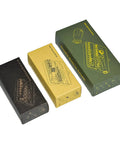 Packaging of Torx Bit Set 77-Piece With 2 In 1 Ratchet Magnetic Bit Holder displayed in three colored boxes