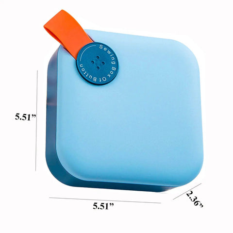 All-In-One Sewing Kit For Adults With Scissors, 16 Thread Colors, 30 Needles And Essentials in compact blue case