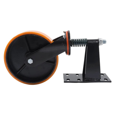 Heavy Duty Gate Caster Wheels 8 Inch Steel Track Rollers Support 800 Lbs Each And Swivel 360 Degrees for smooth sliding gate operation.