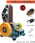 110V 220V Desktop Vertical Mini Electric Belt Sander And Polisher With Pure Copper Motor for knife sharpening tool grinding and DIY projects.