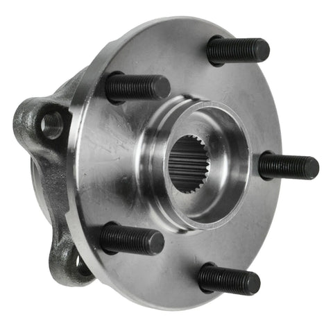Front And Rear Wheel Bearing And Hub Assembly Set Four Piece Kit With Two Front Hubs And Two Rear Hubs For 2013 2018 Toyota RAV4 FWD 2006 2012 RAV4 V6 3.5L FWD And 2011 2016 Scion tC Manual Transmission, front hub view