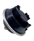 Automotive 4WD differential vacuum actuator, black plastic housing with silver mounting ring, side view