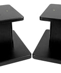 Heavy Duty 8 Inch Desktop Speaker Stands With 66 Pound Capacity, Isolation Pads, Cable Management, Solid MDF Core, Black
