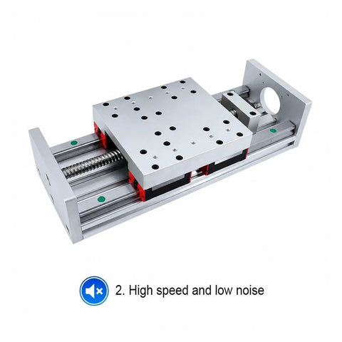 High Performance CNC Linear Slide With SFU1605 Ballscrew And HGR20 HGH20CA Rails For Precision 300mm Stroke Smooth Axis Motion Upgrade, showing smooth operation.