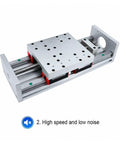 Smooth Ball Screw Assembly For CNC With HGR20 Rails And HGH20CA Blocks SFU1605 Lead 5mm Or 10mm total length showing rail and block.