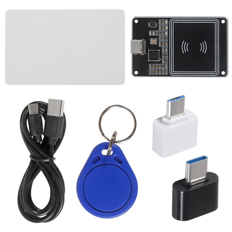 PN532 V2.0 NFC RFID Wireless Module Kit Two Sets Plug And Play I2C IIC SPI Type C Interface Reader Writer Modes IC S50 Card With PCB Antenna