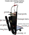 Electric Folding Stair Climbing Cart Motorized Hand Truck With 48v Battery Portable Electric Dolly For Moving Furniture Up Stairs Smoothly Today features detailed labeled parts.