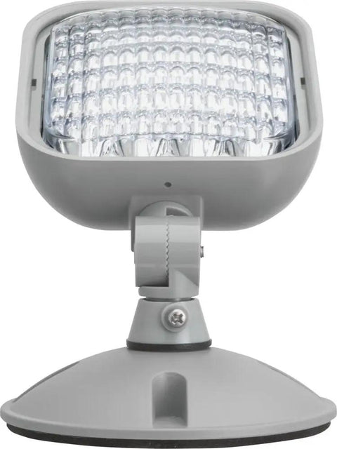 Weatherproof LED Emergency Light With Adjustable Remote Head For Business Use Square Gray Outdoor Indoor Single Head Emergency Lamp