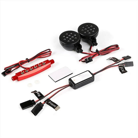 Bright Front And Rear LED Light Kit For 1 Fifth Scale RC Cars Fits Baja 5B And Rovan Models Includes Wireless Controller