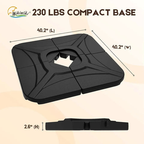 4-piece cantilever offset patio umbrella stand square base plate set Beefy 230 Lb Cantilever Offset Umbrella Base Set ✓