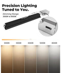 No Hassle 15W Linear Recessed Downlight With Sleek Black Trim Delivers Smooth Triac Dimming And Flexible 3000K To 6500K Options for lighting range.