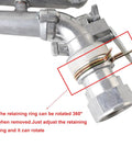 Close-up of 1.5 Inch Farm Sprinkler Spray Gun 360 Degree Rotary For Big Area Watering with adjustable retaining ring detail.