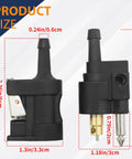 1/4 Inches 6mm Barb Female Fuel Line Quick Connector And 1/4 Inches 6mm Barb Male Fuel Line Connector for Yamaha Outboard Motor