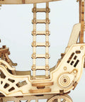 Detail of ladder section of 3D Wooden Airship Puzzle Kit For Kids And Adults Build Your Own Model Ship In 1 To 2 Hours 176 Laser Cut Pieces