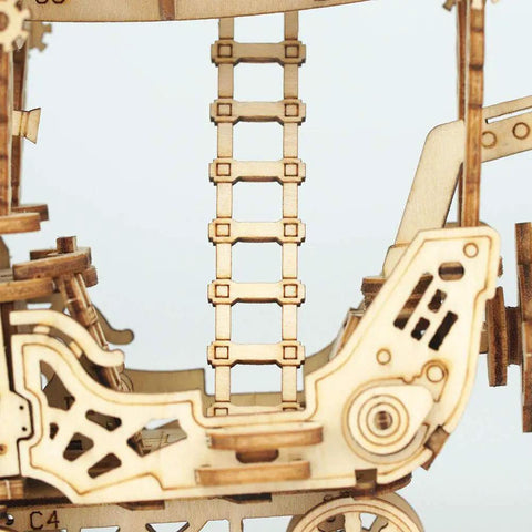 Detail of ladder section of 3D Wooden Airship Puzzle Kit For Kids And Adults Build Your Own Model Ship In 1 To 2 Hours 176 Laser Cut Pieces