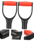 Two Piece D Shaped Shovel Handle Replacement With Comfortable Grip For Shovels And Forks Durable Non Slip Design Easy Installation