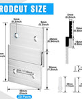 Heavy Duty Aluminum French Cleat Picture Hangers 2 Inch Z Clips dimensions and details with self-tapping screws included.