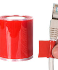 Must-Have Pipe Repair Tape That Waterproofs Any Leak With Self Fusing Adhesive To Fix PVC Copper Iron Or Rubber Pipes Fast, red roll with cable repair.