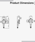 Technical dimensions of Manual XY Positioning Table With 0.01mm Precision, Micro Adjustment Stage, Compact 58.5mm Square Zinc Alloy Build