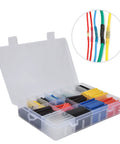 Colorful Heat Shrink Tubing Kit With 580 Pieces For Wire Insulation Protection And Leak Prevention, Fast Shrinking At 84C Temp, Durable Polyolefin Material With 2:1 Ratio To Keep Your Cables Snazzy And Secure. assorted heat shrink tubes in storage case