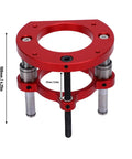 Router Lift Base With 70mm Lift Stroke And 2 Jaw Clamp Manual Operation For Router Table Insert Plate Easy Height Adjustment Lifting System With Manual Rod Fits 64 To 66 Mm Trimming Machines, red aluminum alloy